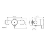 Rada V12 130 Surface Mounted Thermostatic Shower Valve
