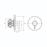 Rada V12 B Concealed Lever Operated Diverter Valve