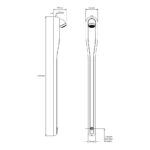 Rada S.PA 1 Slimline Shower Panel Silver