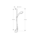 Rada EV Heavy Duty Shower Rail Kit