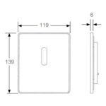 Rada FE9 Battery Urinal Flush plate