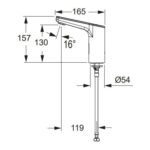 Rada TD7 Washbasin Sensor Tap with Power Supply