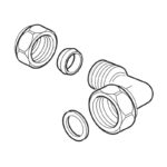 Rada 1/2" x 15mm Inlet Connector Elbow Assembly