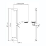 Rada SF1 10 BIV Slide Rail Shower Kit