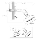 Rada SH1 UK Fixed Shower Head