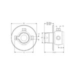 Rada Meynell V8/3 BL Single Sequential Thermostatic Mixing Valve