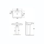 RAK Resort Full Pedestal for 50/55/65cm Basin