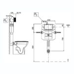 RAK 12cm Front Flush Regular Concealed Cistern