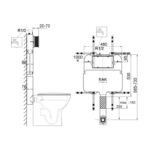 RAK Ecofix 8cm Slimline Front Flush Concealed Cistern