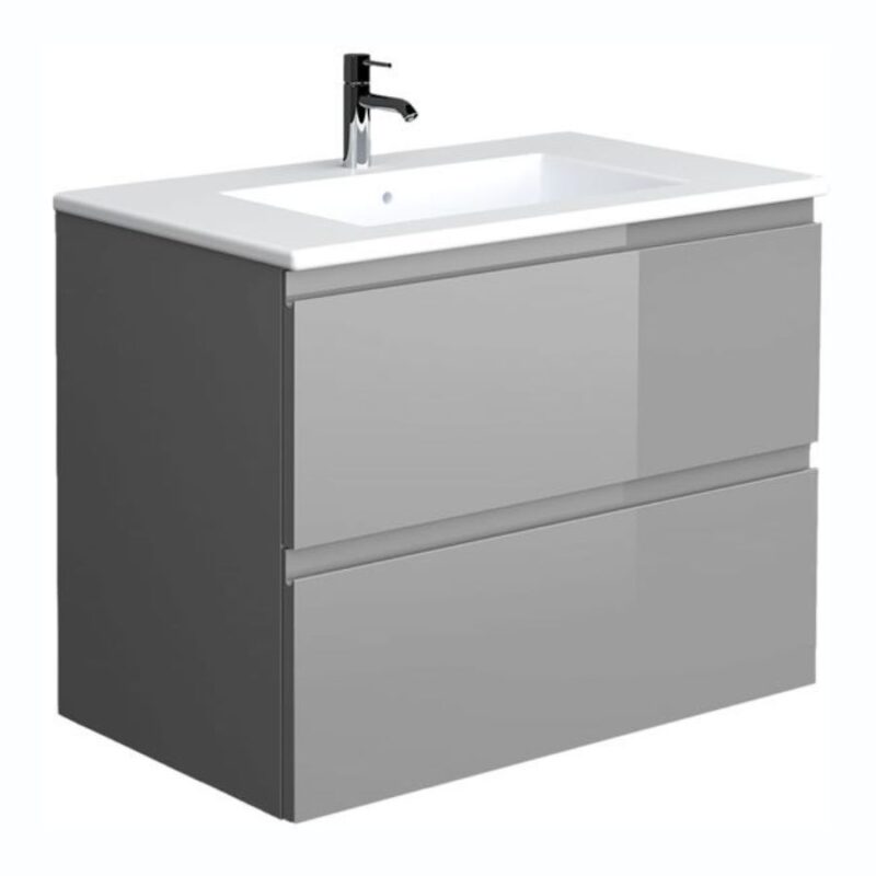 RAK Joy Wall Hung Vanity Unit 80cm Urban Grey