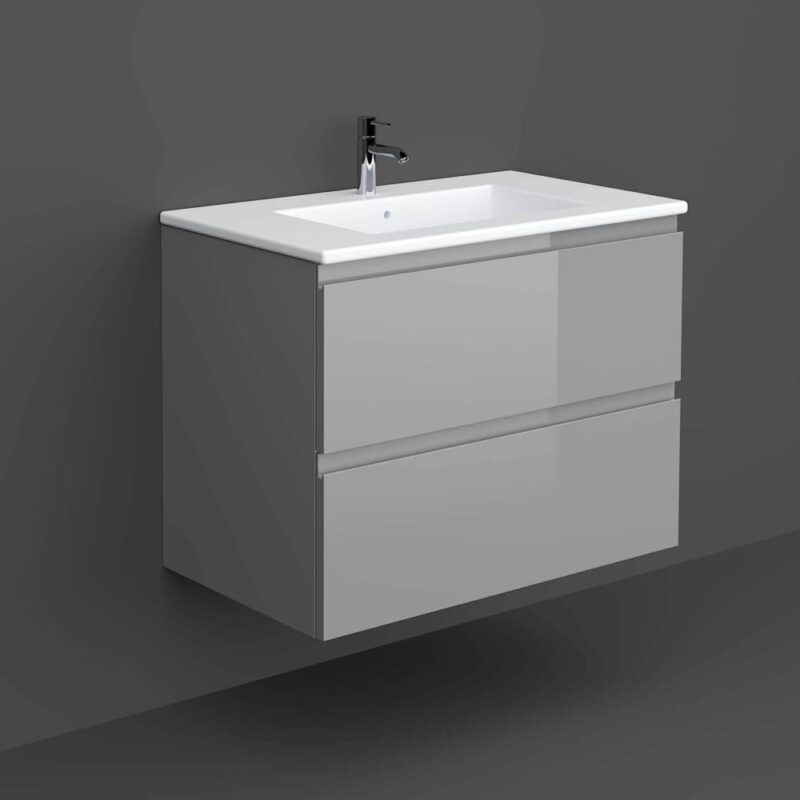 RAK Joy Wall Hung Vanity Unit 80cm Urban Grey