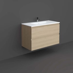 RAK Wall Hung Vanity Unit 1000mm Scandinavian Oak