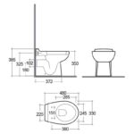 RAK Junior Back To Wall Pan with Seat (No Lid)