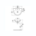 RAK Morning 50cm Basin 1 Taphole