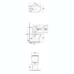 RAK Morning Fully Back To Wall Rimless Close Coupled WC Pan