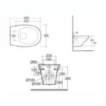 RAK Morning Rimless Wall Hung Pan