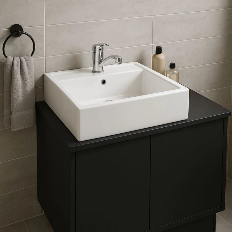 RAK Nova 46cm Sit On Wash Basin 1 Taphole