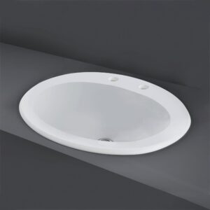 RAK Mira 56cm Over Counter Wash Basin 2 Tapholes