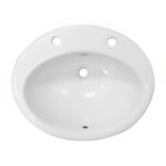 RAK Mira 56cm Over Counter Wash Basin 2 Tapholes