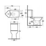 RAK Origin Corner Toilet Full Access Pack with Cistern (No Seat)