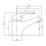 RAK Basic Mono Basin Mixer with Clicker Waste