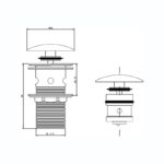 RAK Deluxe Easy Clean Click Clack Basin Waste Slotted