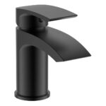 RAK Curve Mono Basin Mixer with Clicker Waste Black