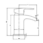 RAK Curve Mini Mono Basin Mixer with Clicker Waste