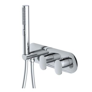 RAK Mercury Horizontal Dual Outlet Concealed Shower Valve with Handset