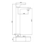 RAK Moon Tall Mono Basin Mixer Chrome (No Waste)
