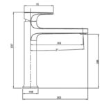 RAK Portofino Mid Height Basin Mixer Matt Black