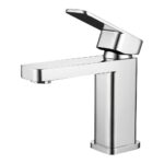 RAK Compact Eco Square Mono Basin Mixer with Clicker Waste Chrome