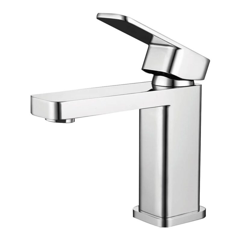 RAK Compact Eco Square Mono Basin Mixer with Clicker Waste Chrome RAK Compact Eco Square Mono Basin Mixer with Clicker Waste Chrome