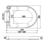 RAK Resort Mini Quick Release Wrap Over Soft Close Toilet Seat