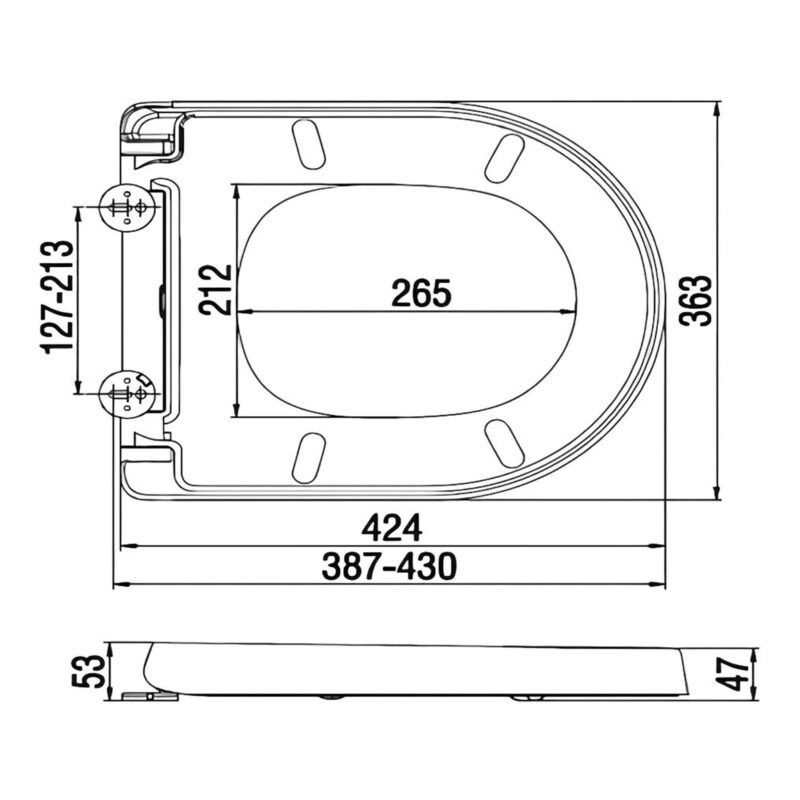 RAK Resort Mini Quick Release Wrap Over Soft Close Toilet Seat