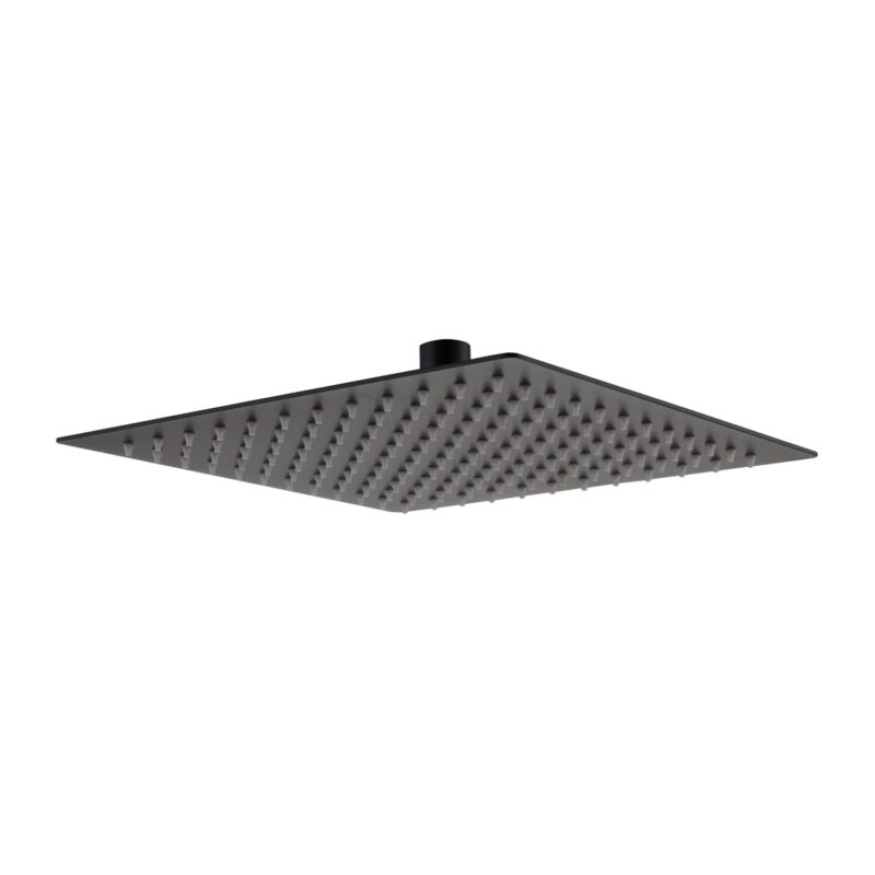 RAK Ultra Slim Air Induction Shower Head Square 250mm Black