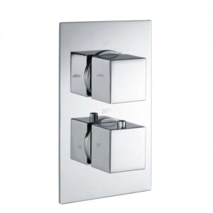 RAK Square Dual Outlet 2 Handle Thermostatic Concealed Shower Valve
