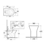 RAK Resort Comfort Height Back to Wall Pan