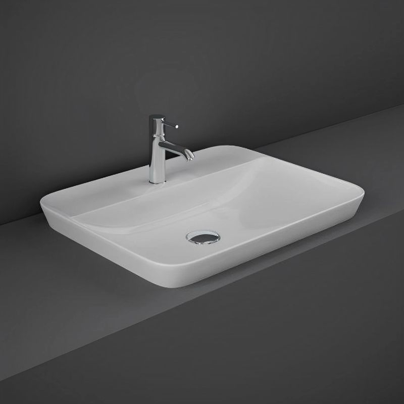 RAK Variant Rectangular Drop-In Wash Basin 55cm 1 Tap Hole RAK Variant Rectangular Drop-In Wash Basin 55cm 1 Tap Hole