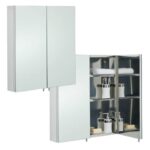 RAK Delta Stainless Steel Double Cabinet with Mirrored Doors