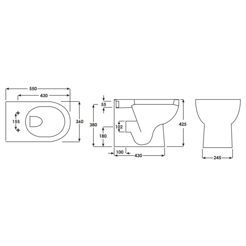 RAK Tonique Back To Wall Pan with Soft Close Seat