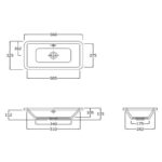 RAK Chameleon 560mm Inset Basin 0 Tap Hole