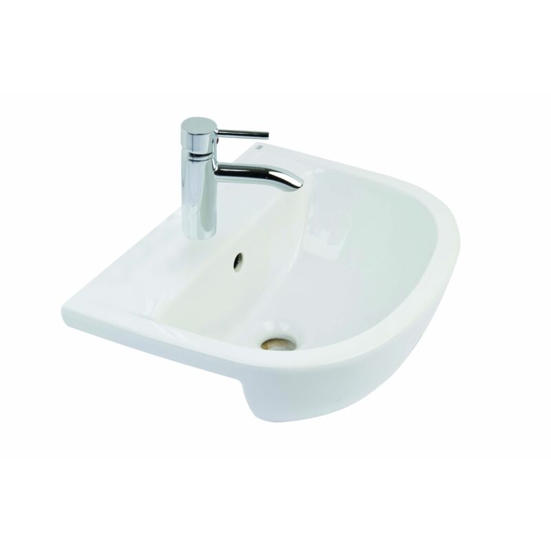 RAK Compact 45cm Semi Recessed Basin 2 Tap Holes