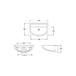 RAK Compact 50cm Special Needs Horizontal Outlet Basin