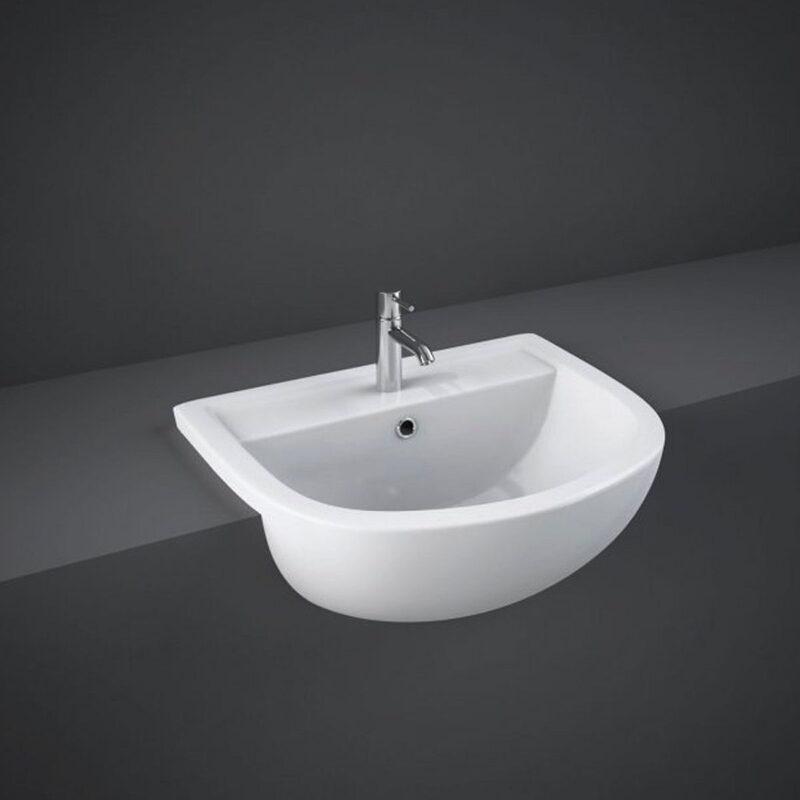 RAK Compact 55cm Semi Recessed Basin 1 Taphole