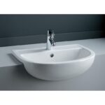 RAK Compact 55cm Semi Recessed Basin 2 Tapholes