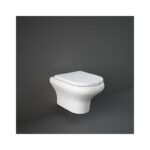 RAK Compact Wall Hung Pan 52cm & Soft Close Seat Alpine White