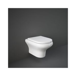 RAK Compact Wall Hung Pan 52cm & Soft Close Seat Alpine White
