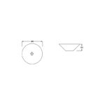 RAK Cone 38cm Bowl Sit On Wash Basin