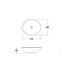 RAK Diana 42cm Bowl Sit On Wash Basin